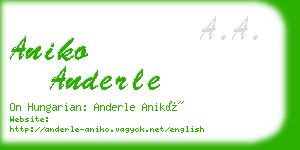 aniko anderle business card